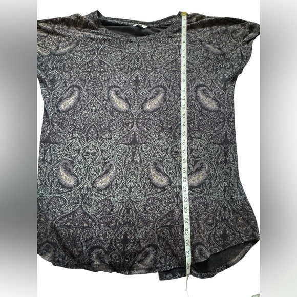 Lucky Brand Multicolor Split Back Elegant Paisley Print Women's Top Size 1X - Picture 9 of 12